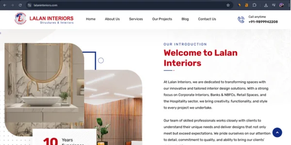 Lalan Interiors website