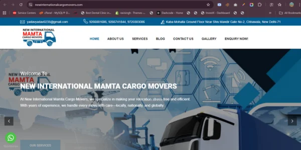 New International Cargo Movers website